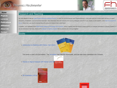 Homepage Haslwanter - Work