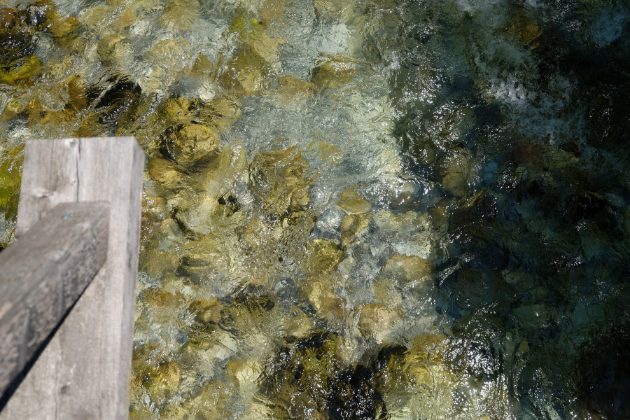 View of the Stoderbach, from a wooden bridge