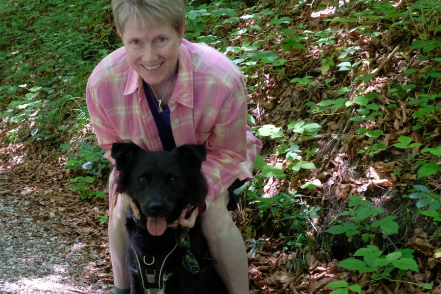 Jean and our dog Kenny